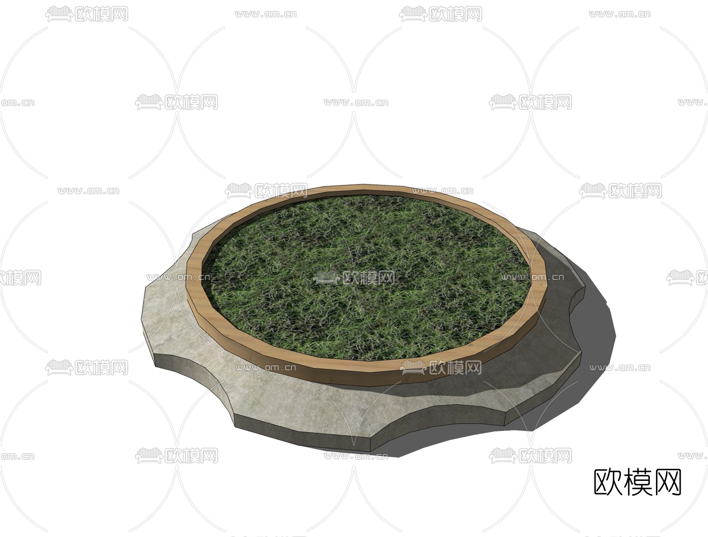 现代树池免费su模型下载