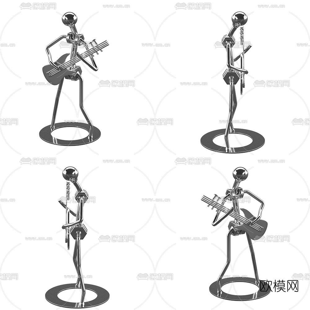 现代桌面工艺品摆件3d模型