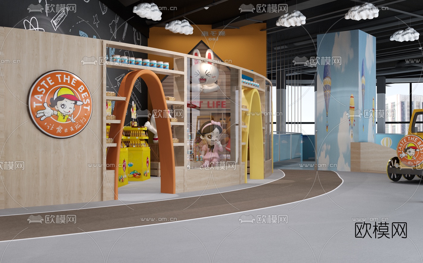 现代儿童室内游乐园3d模型