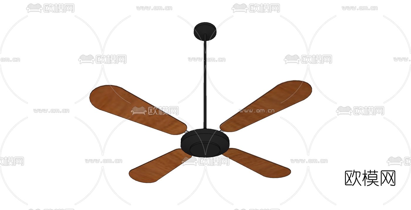 现代吊扇风扇免费su模型下载