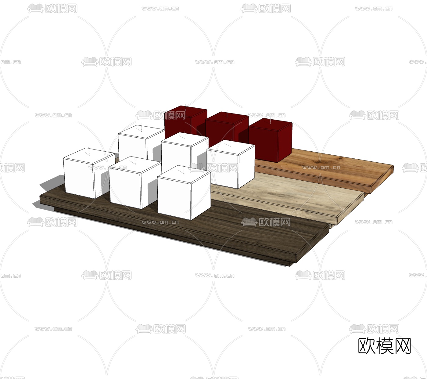 现代烛台灯免费su模型