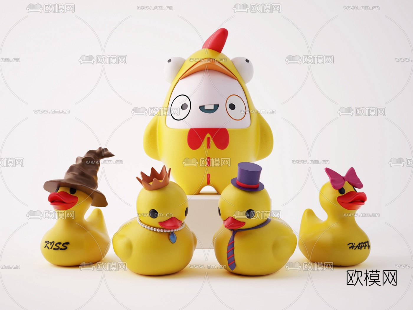 现代小黄鸭儿童玩具3d模型下载_ID10209923_3dmax免费模型-欧模网