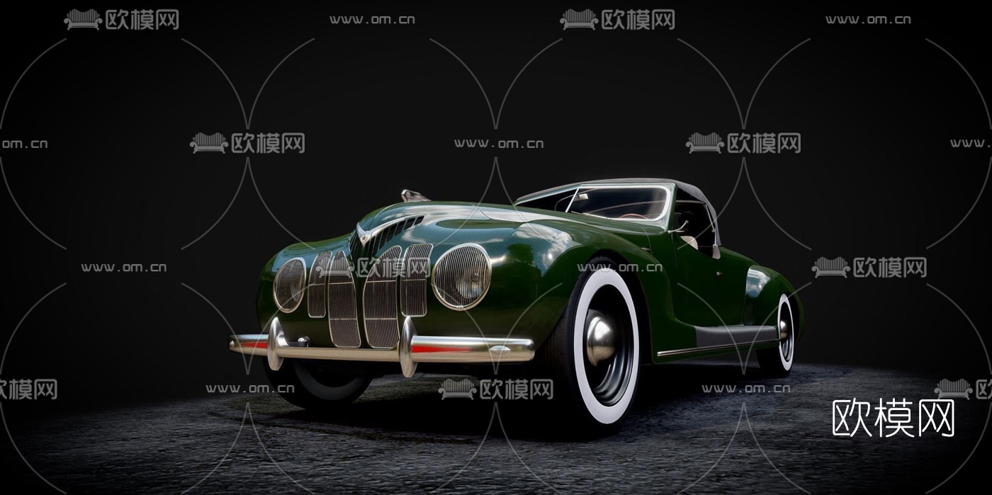 现代复古老爷车3d模型