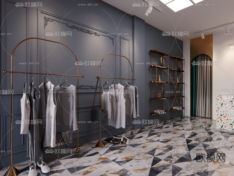 现代服装店3d模型下载(渲染图6)