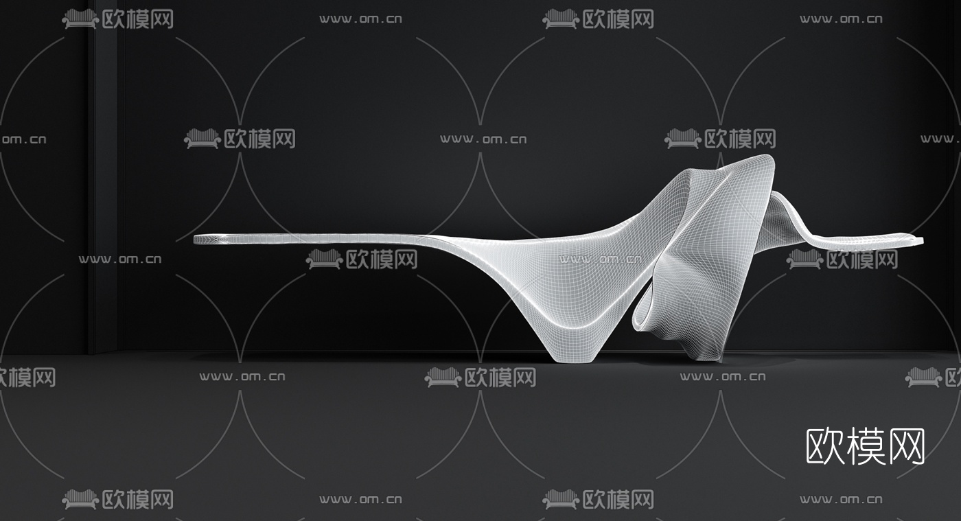 现代艺术品摆件雕塑3d模型下载（渲染图2）