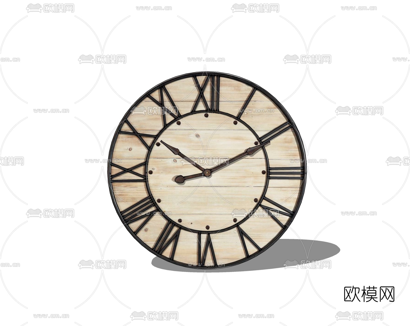 工业风金属挂钟免费su模型下载