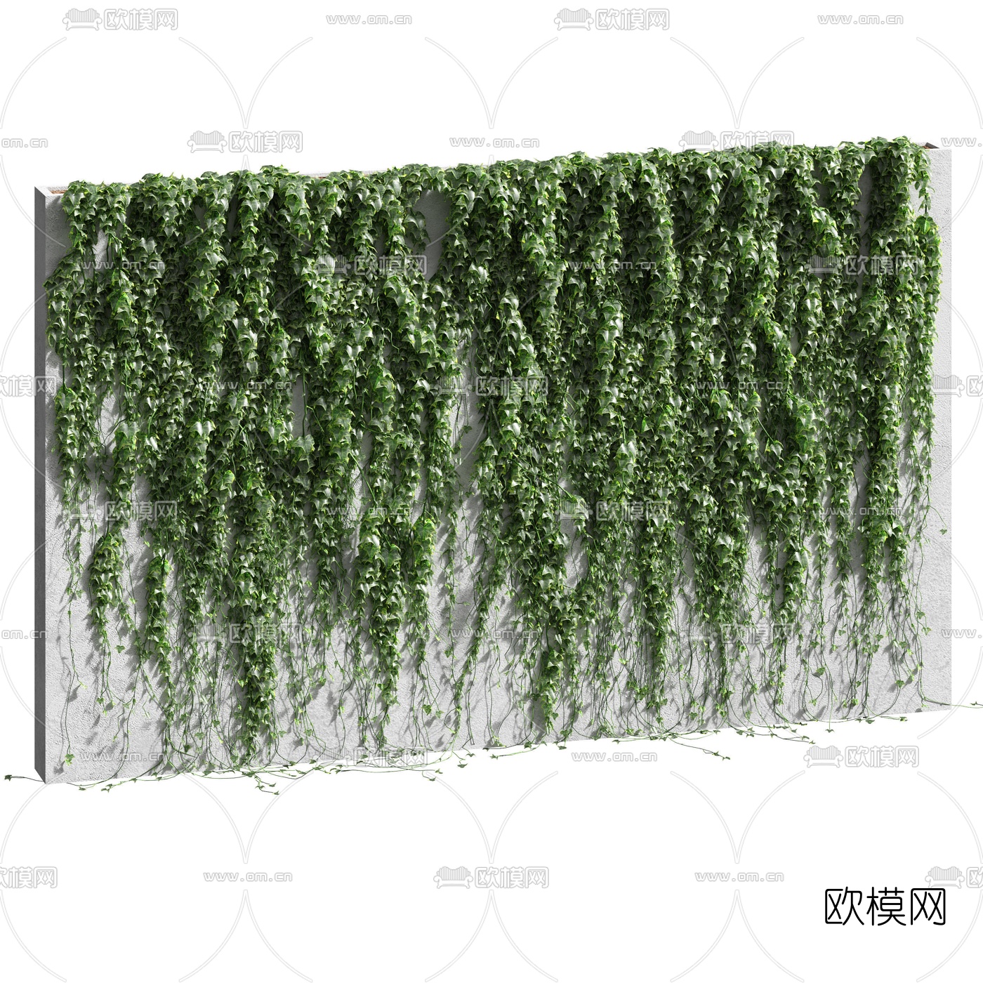 现代藤蔓植物墙3d模型下载