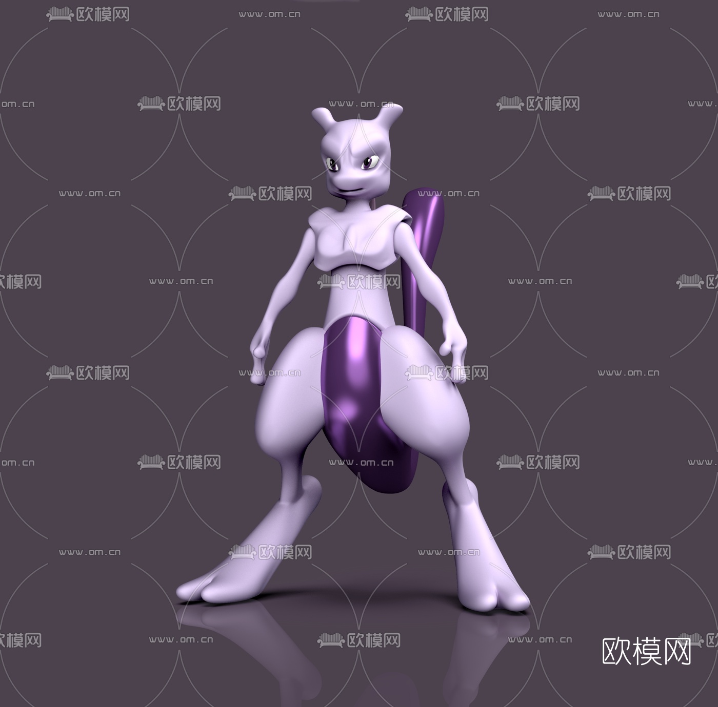 现代神奇宝贝超梦玩具3d模型