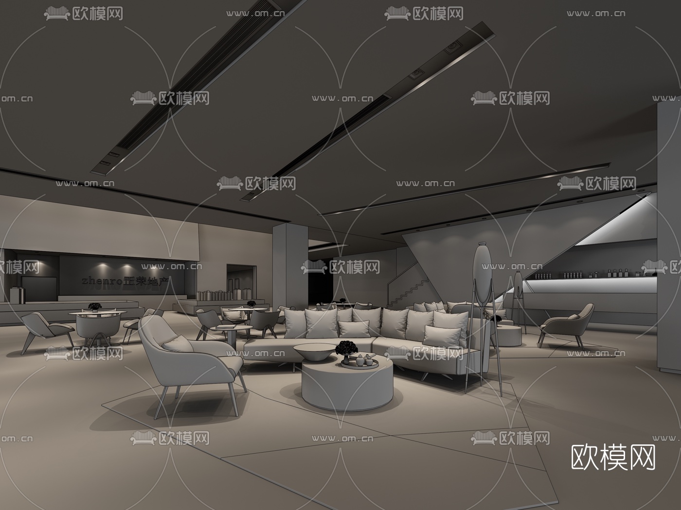 梁景华设计 莆田正荣销售中心3d模型