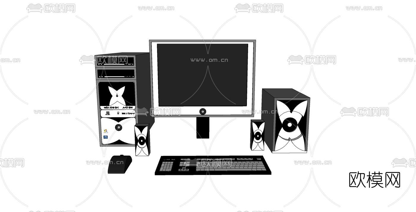 现代电脑免费su模型下载