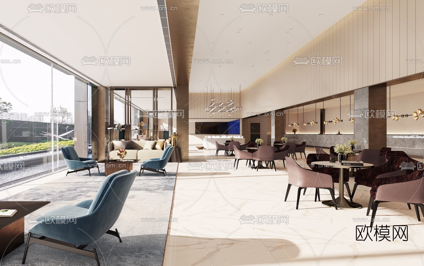 SCD郑树芬设计 南昌中海湖心半岛售楼处3d模型下载（渲染图1）