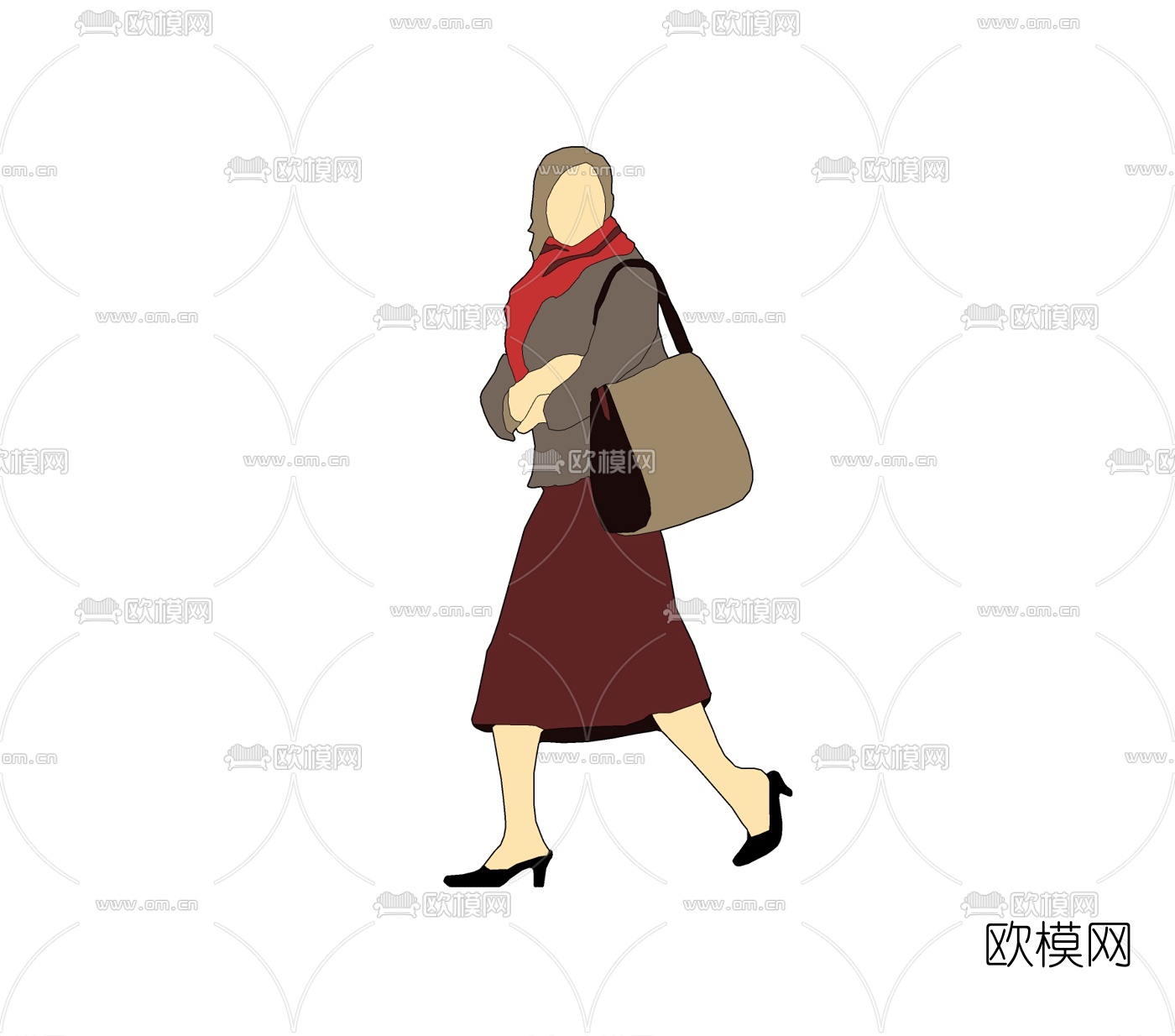 现代人物免费su模型下载