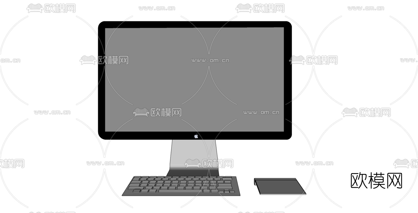 现代电脑显示器免费su模型下载