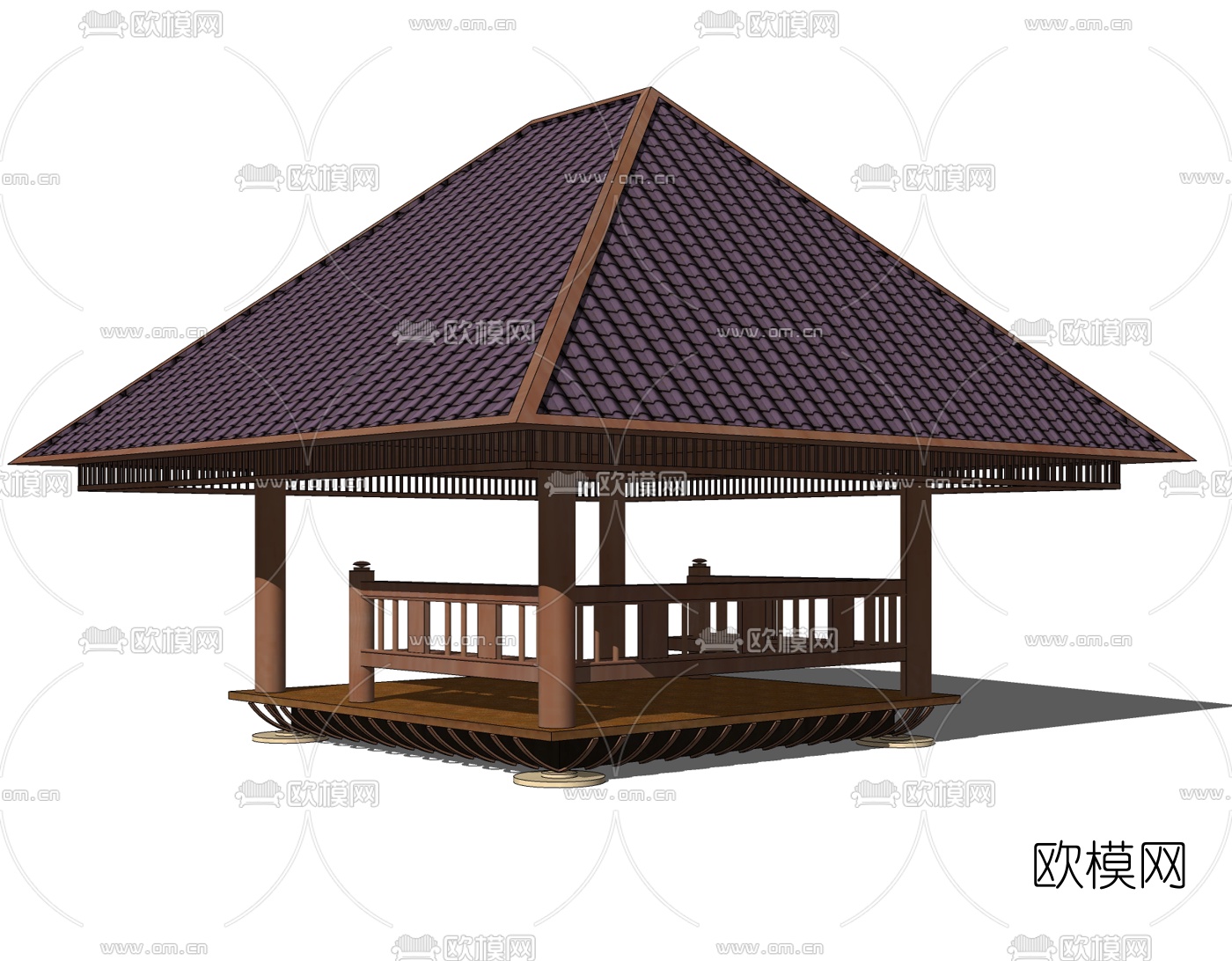 东南亚凉亭免费su模型下载