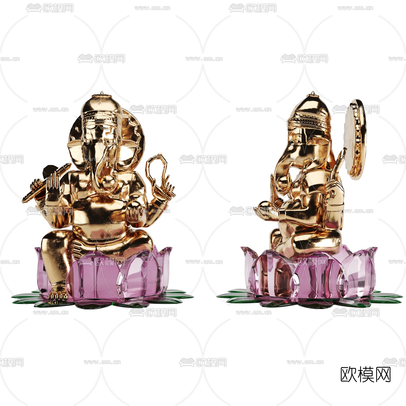 东南亚泰式象佛雕塑3d模型