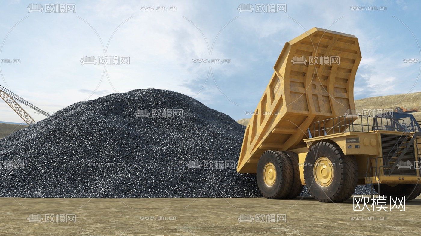 现代矿车3d模型下载（渲染图1）