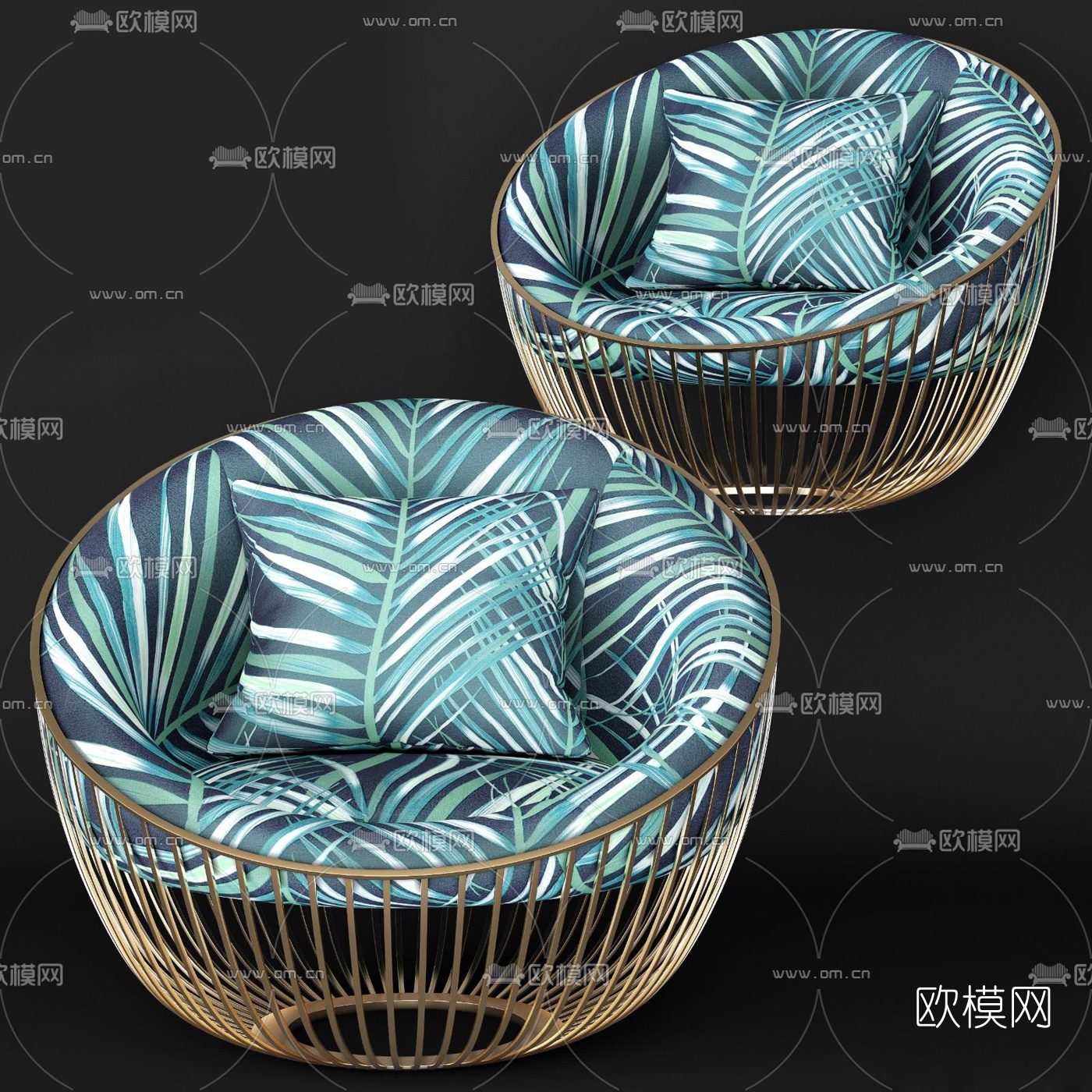 现代休闲沙发3d模型