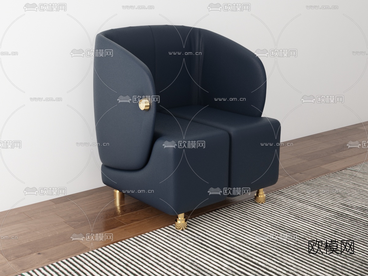 现代休闲沙发3d模型