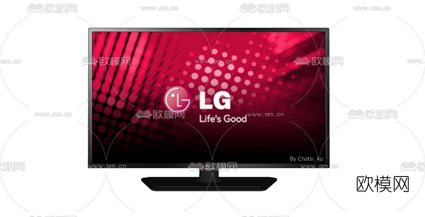 现代电视机免费su模型下载