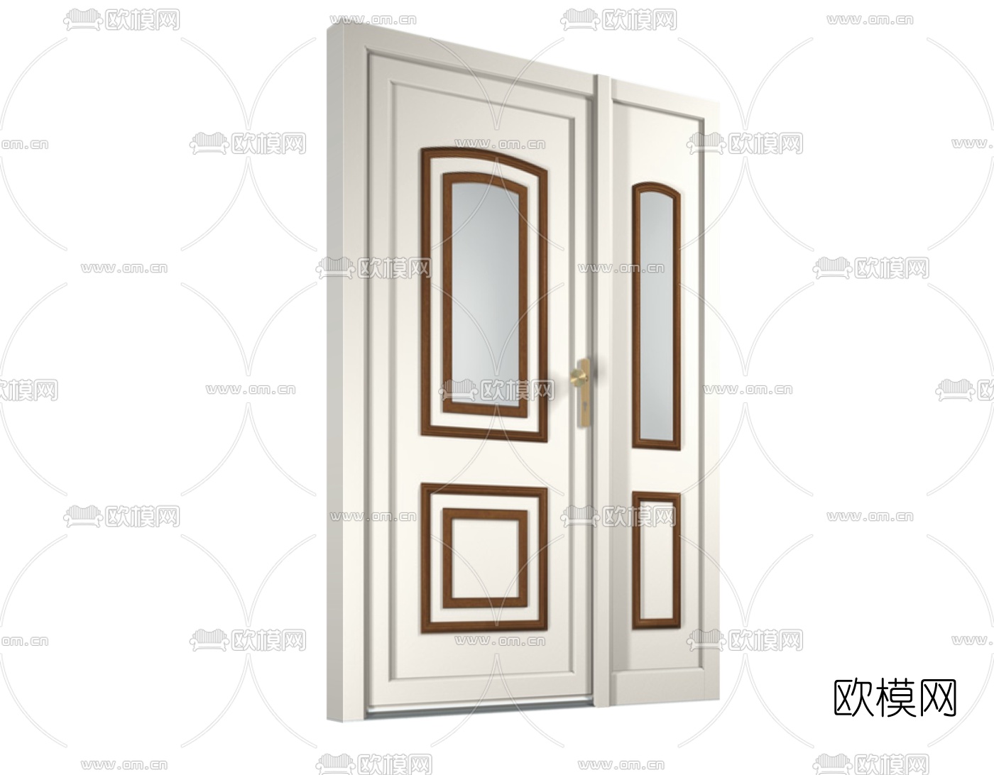 欧式子母门组件免费su模型下载