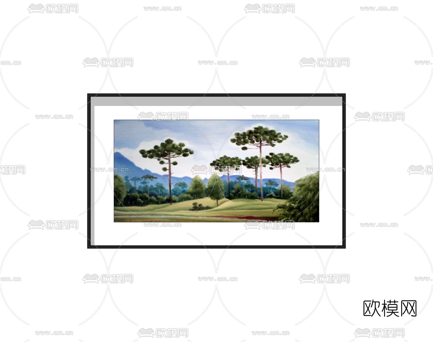 现代装饰画免费su模型下载