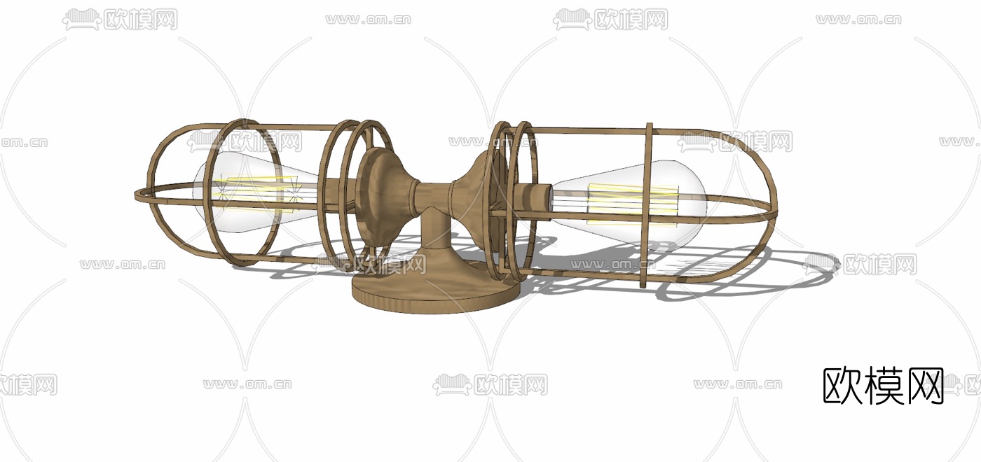 工业风金属壁灯免费su模型下载