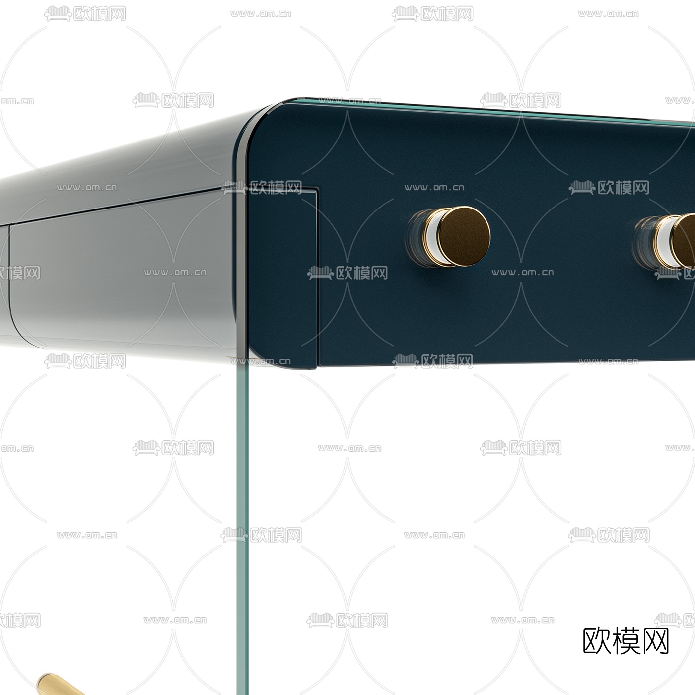 现代玻璃端景台3d模型