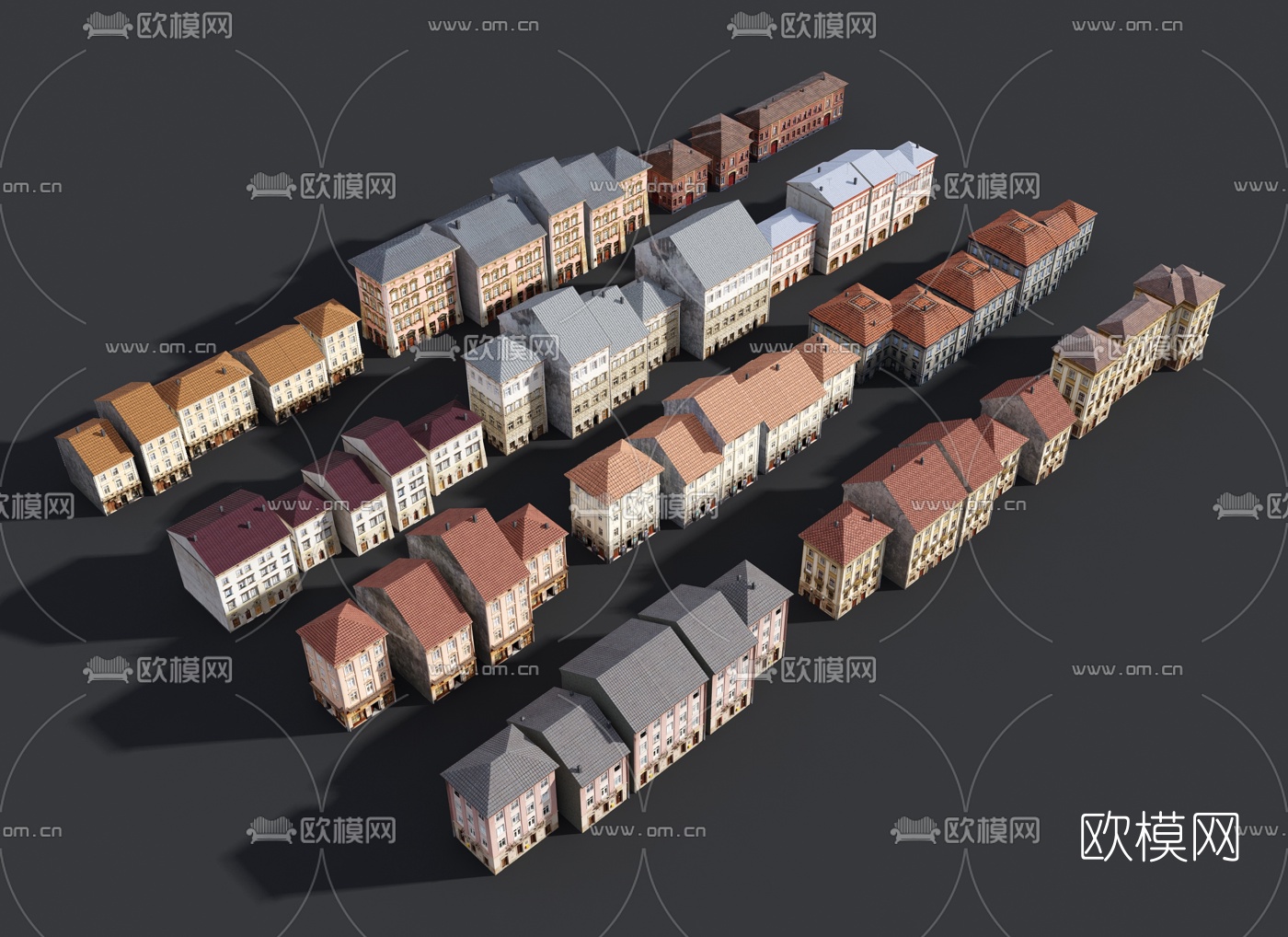 欧式房屋建筑构件3d模型