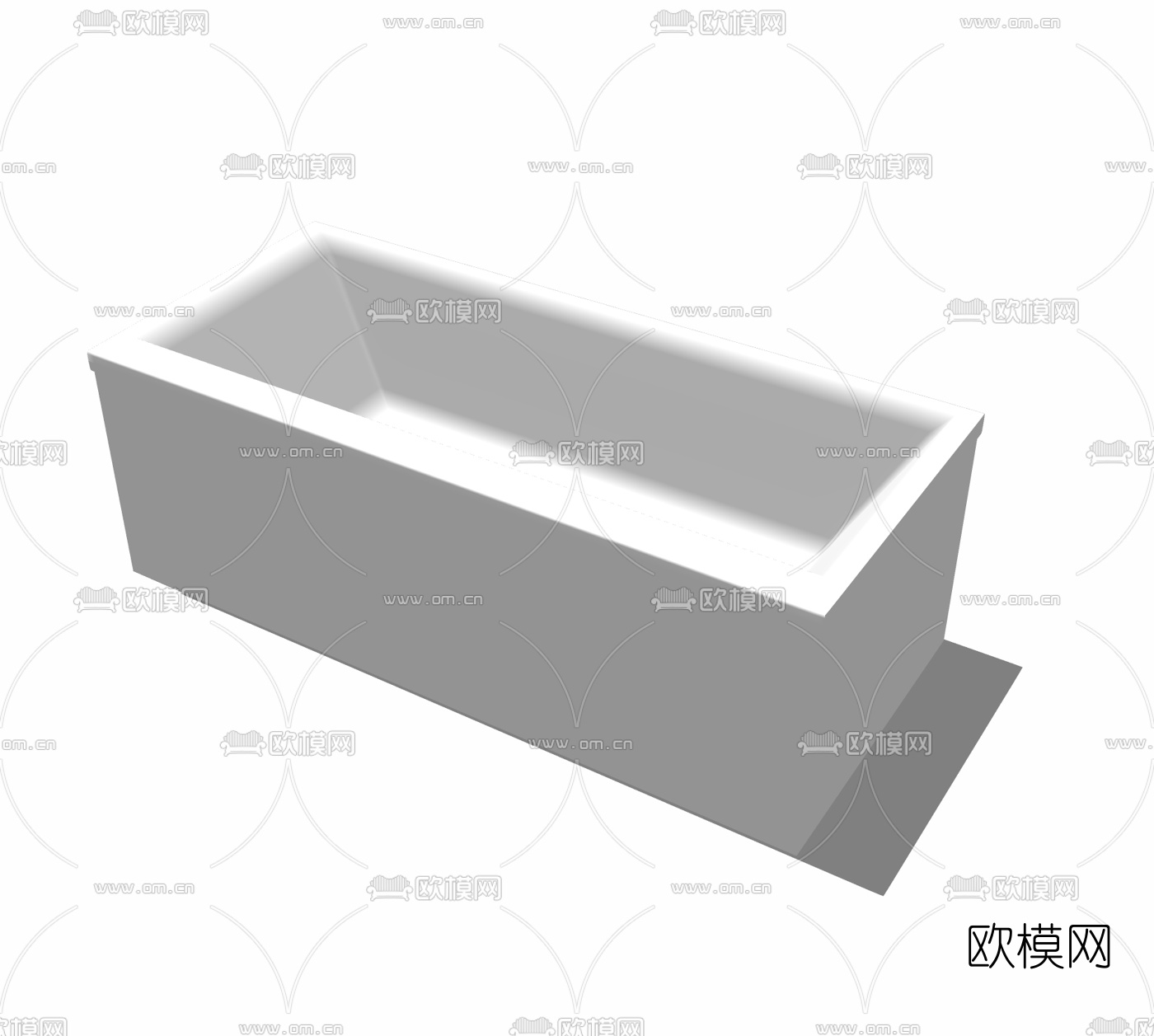 现代浴缸免费su模型下载