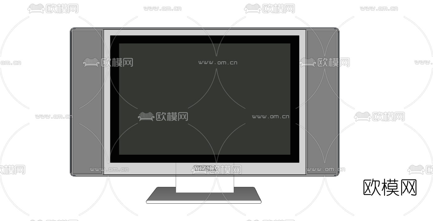 现代电视机免费su模型下载