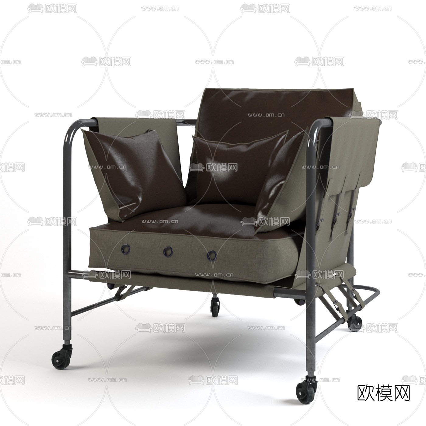 现代户外单人沙发3d模型下载