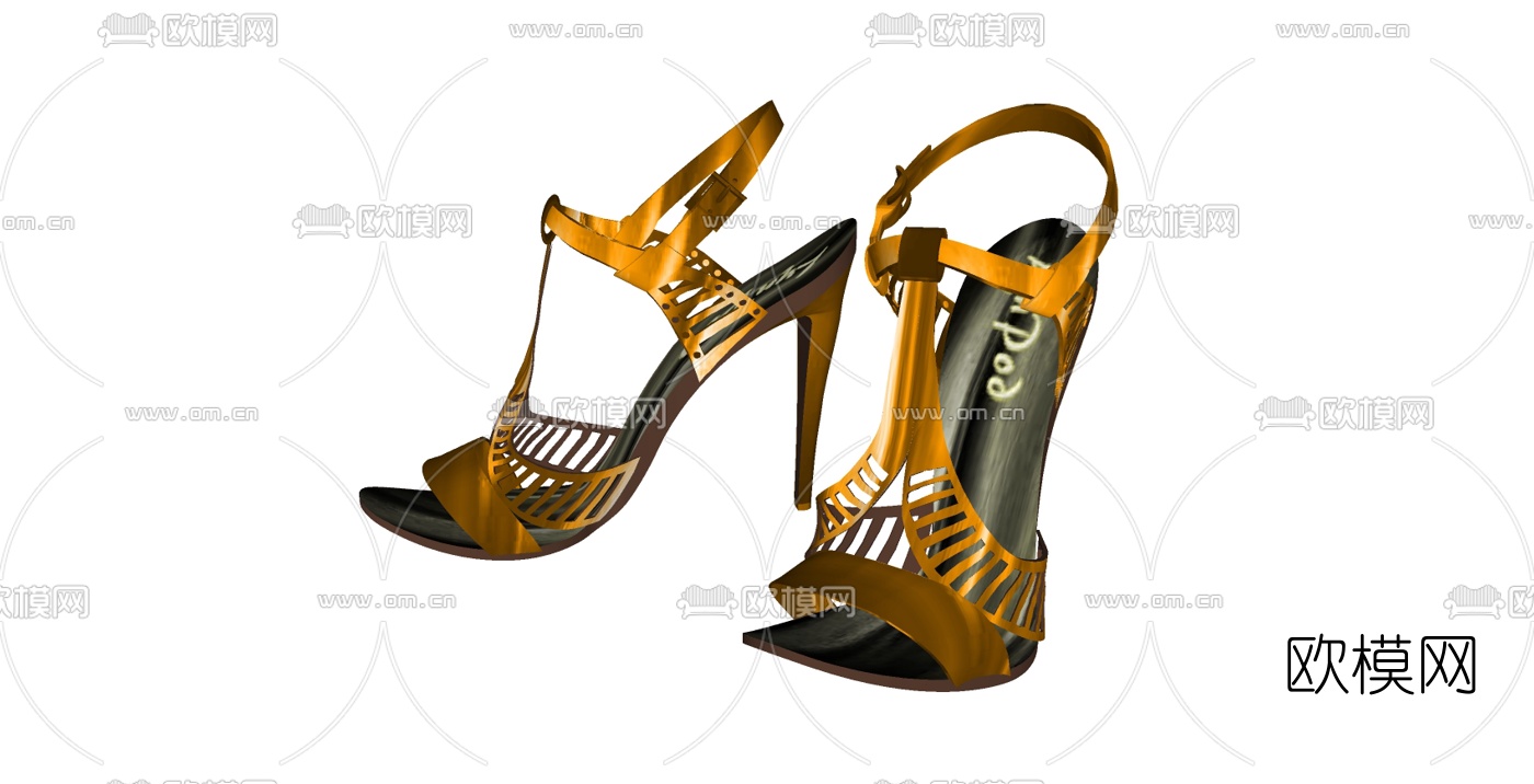 现代女士凉鞋免费su模型下载