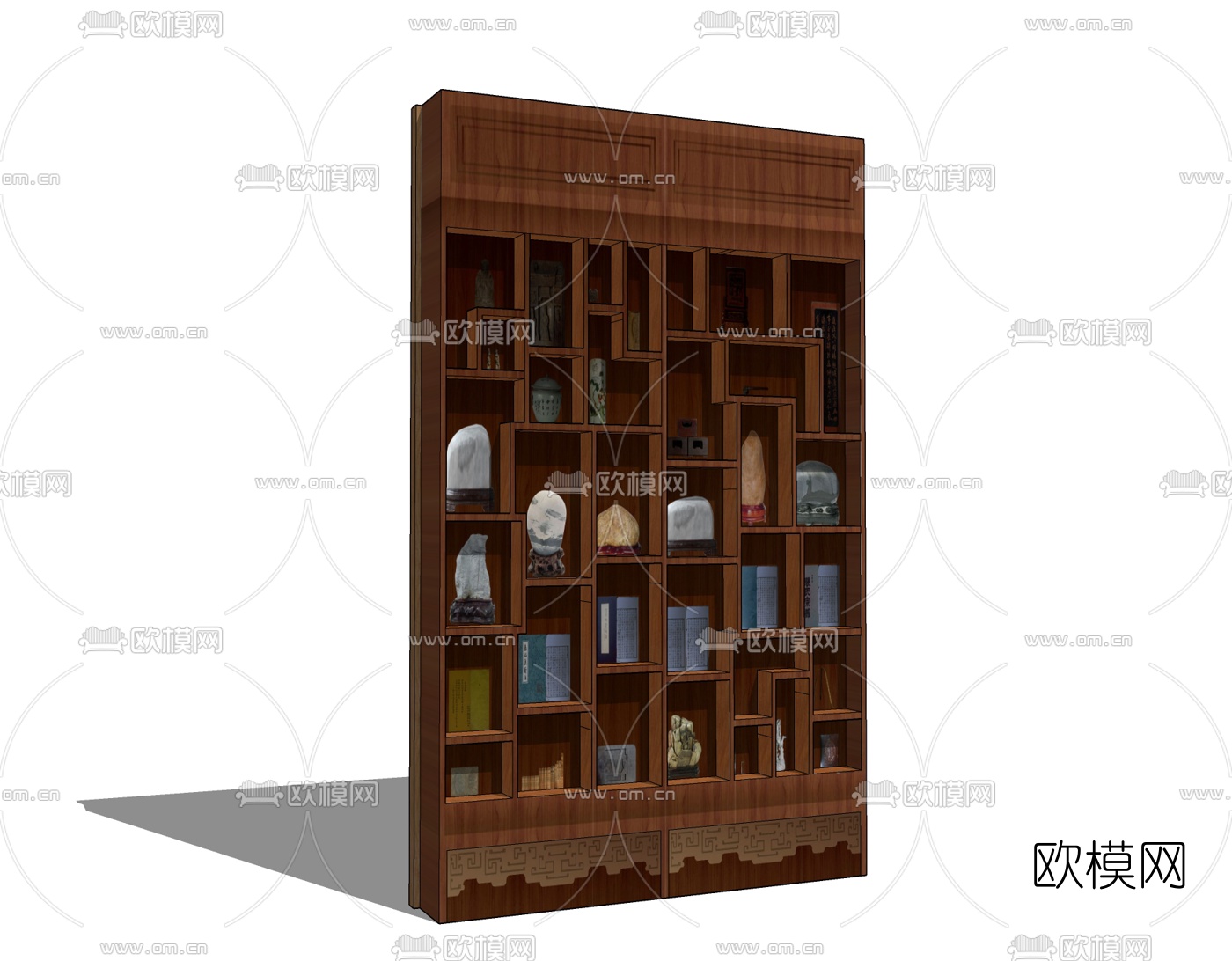 中式装饰柜免费su模型下载