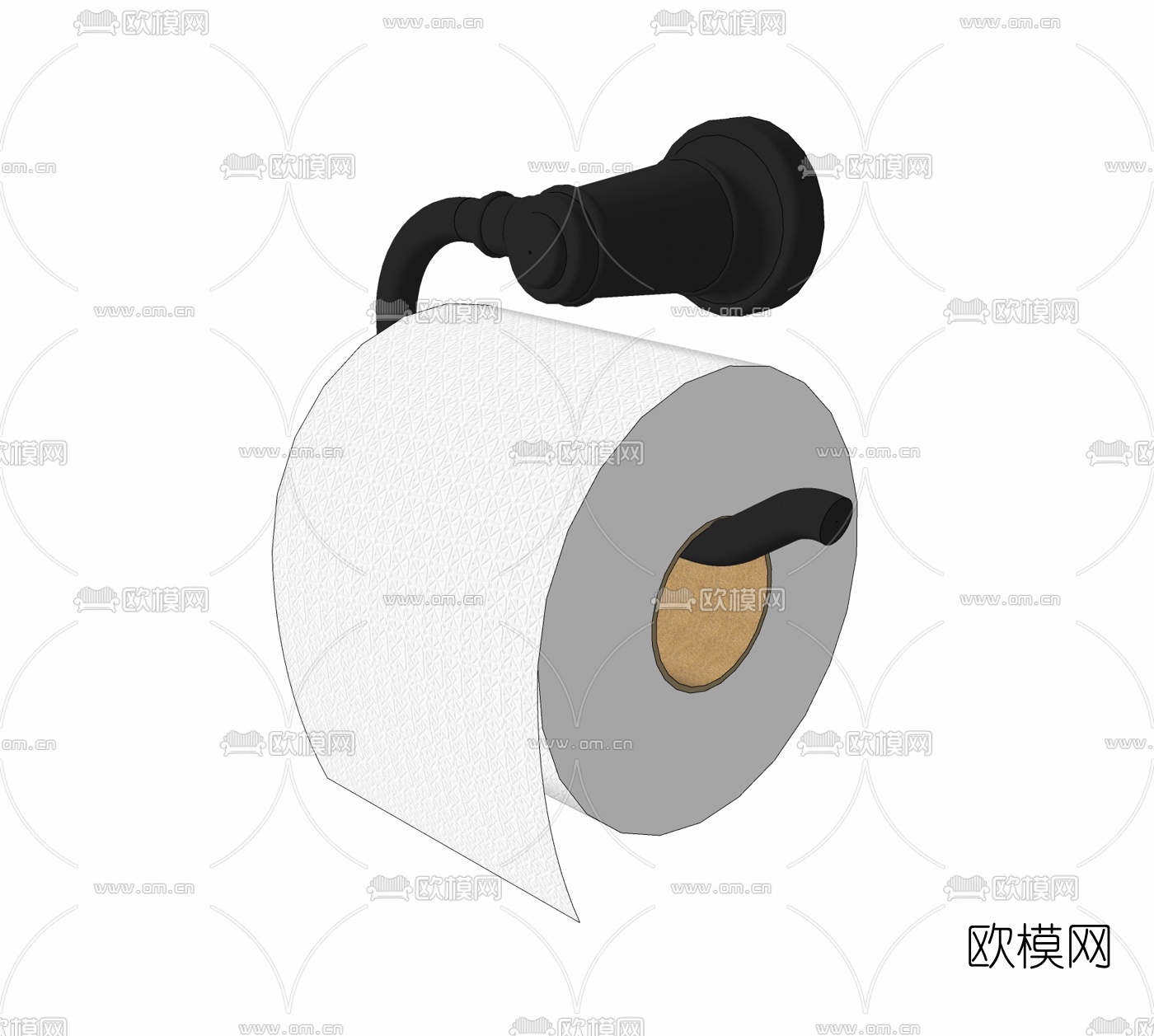 现代卫生间纸巾盒免费su模型下载