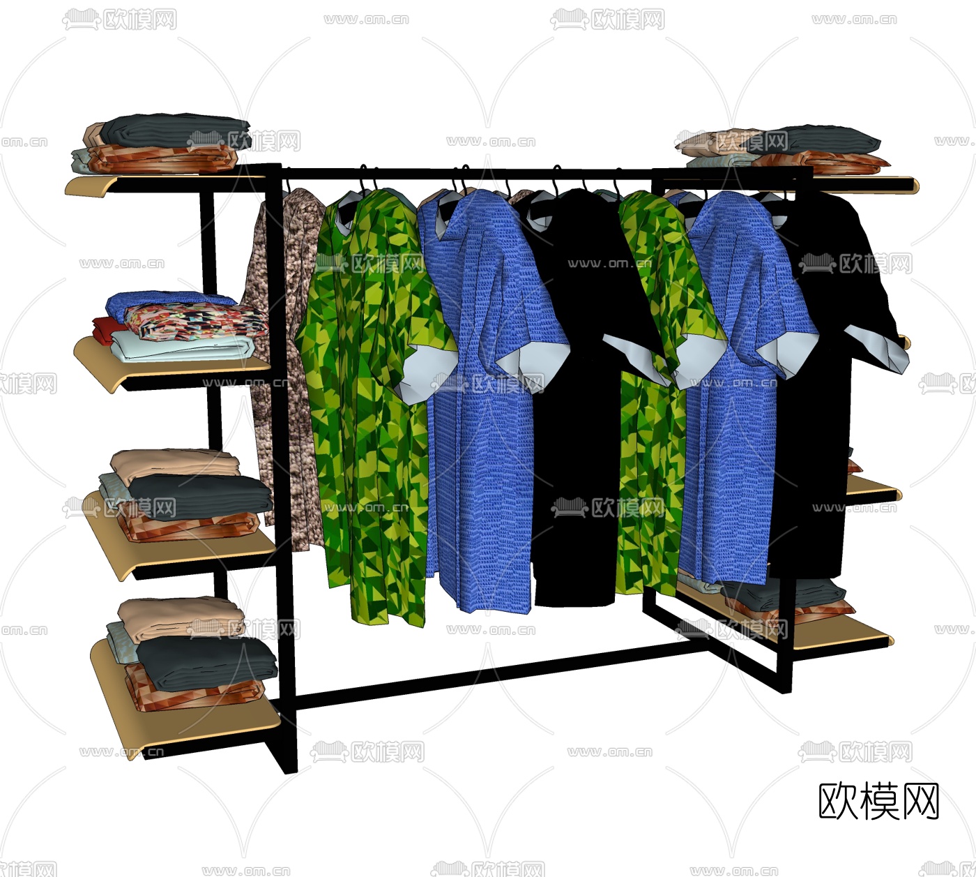 现代衣服衣架免费su模型