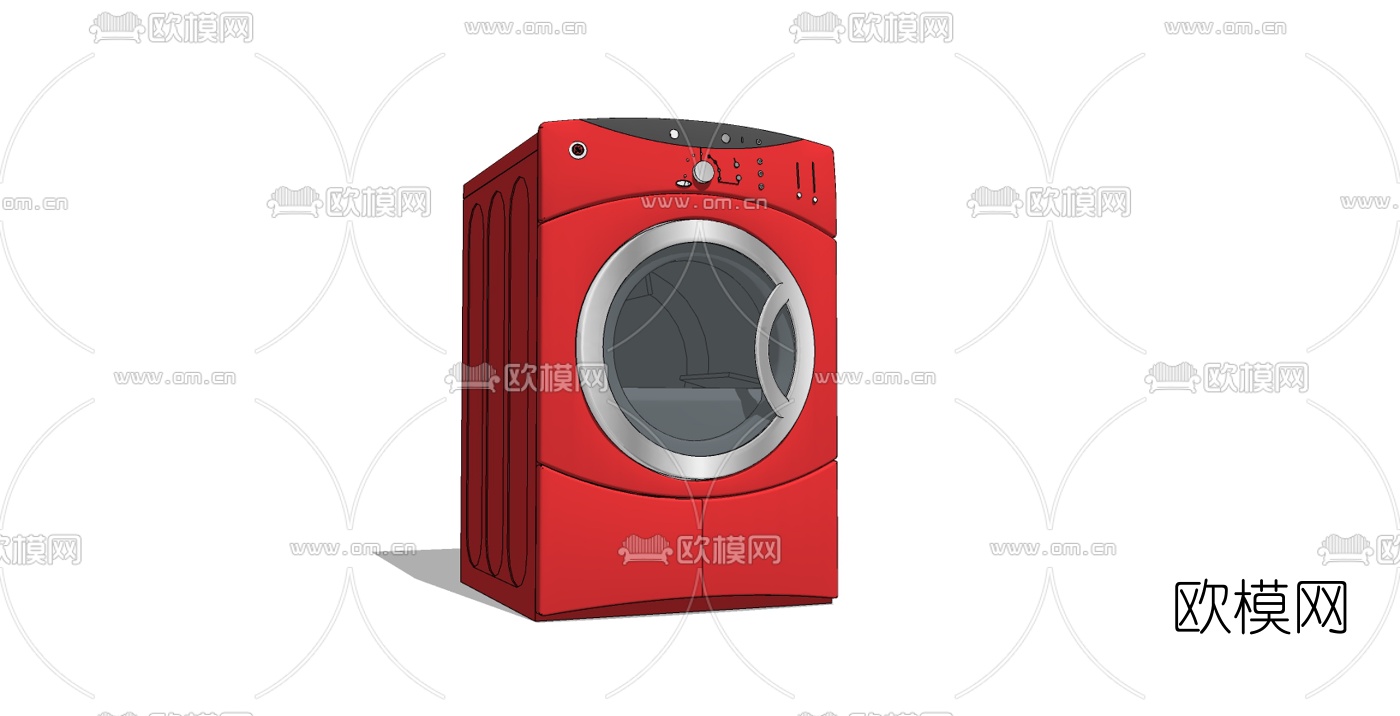 现代洗衣机免费su模型下载