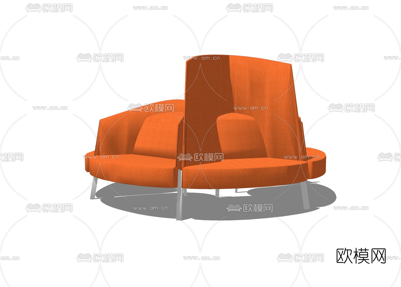 现代办公沙发免费su模型下载