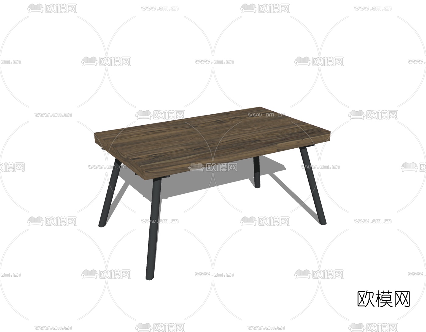 工业风书桌免费su模型下载