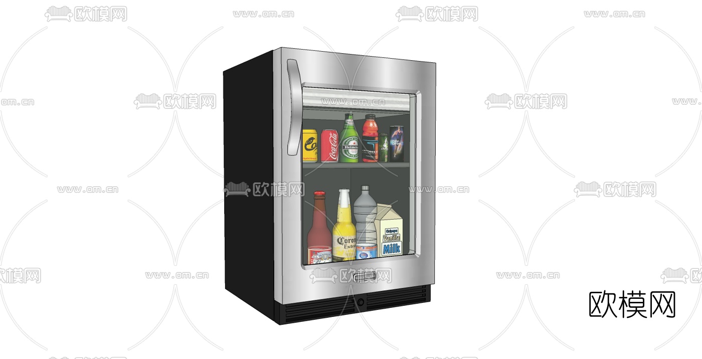 现代电冰箱免费su模型下载
