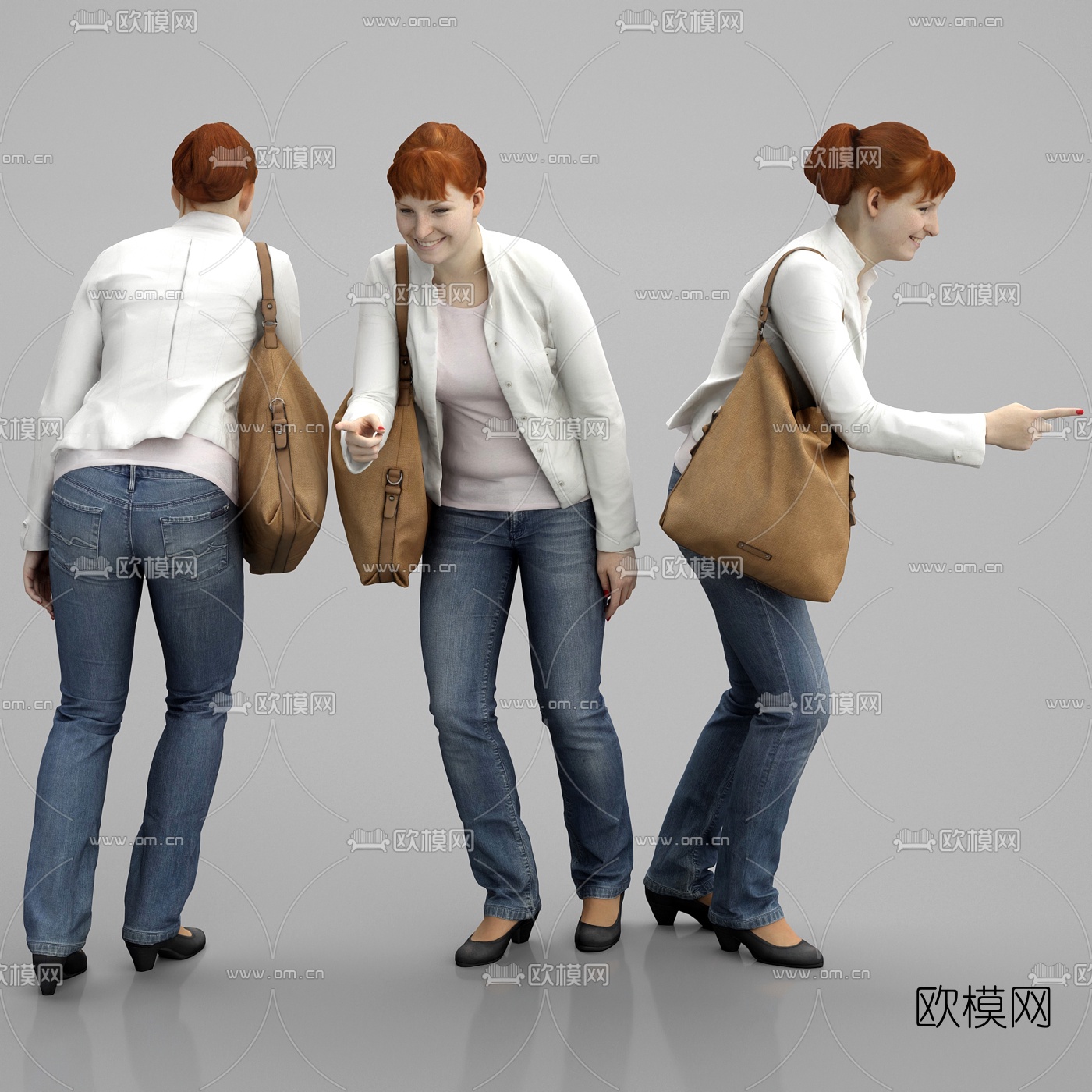 现代人物女人3d模型