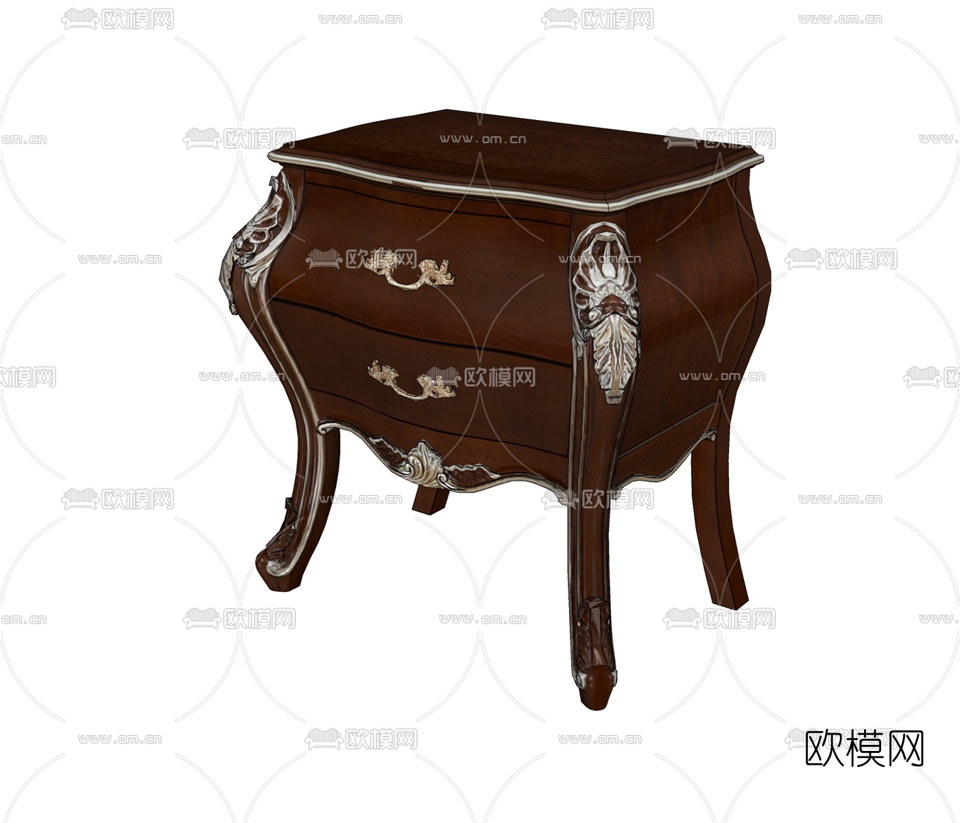 欧式床头柜免费su模型下载