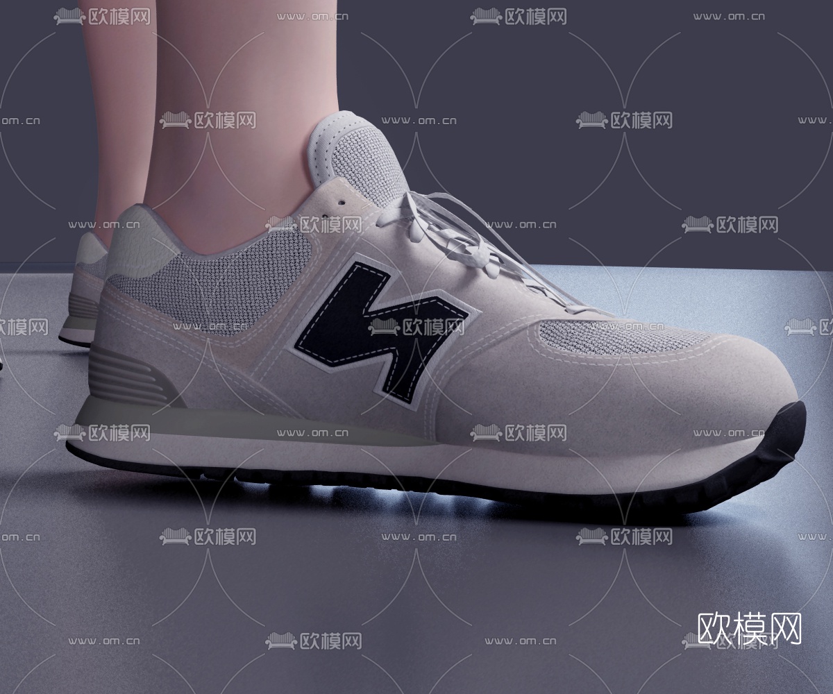 现代运动服运动鞋3d模型