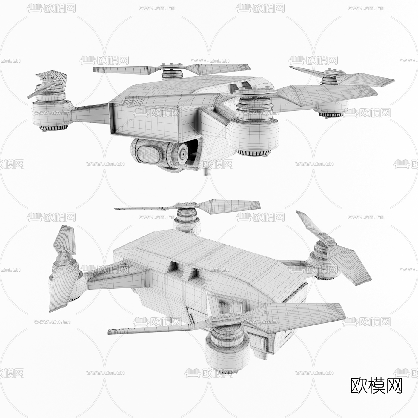 现代无人机3d模型下载（渲染图3）