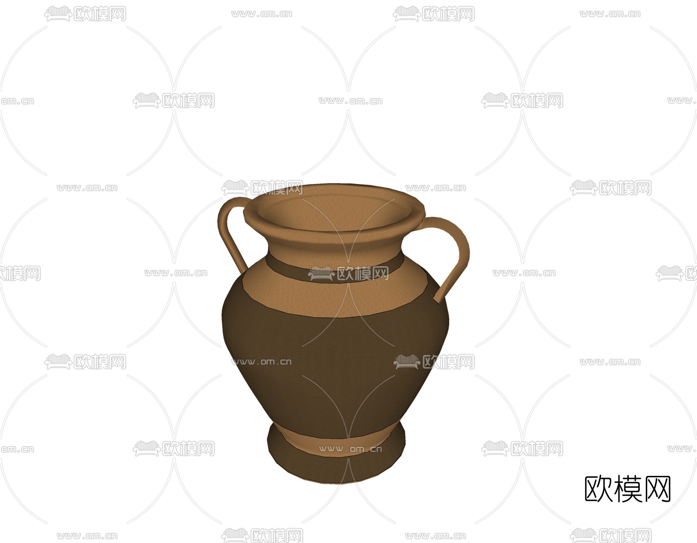 中式陶罐免费su模型下载