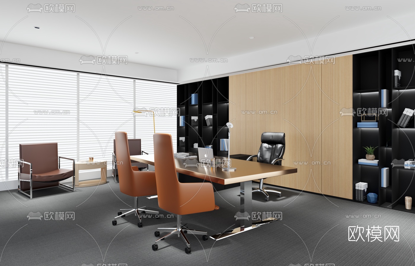 CUN寸DESIGN 现代总经理办公室3d模型