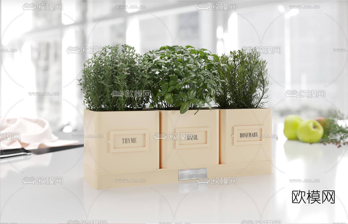 北欧绿植盆栽3d模型