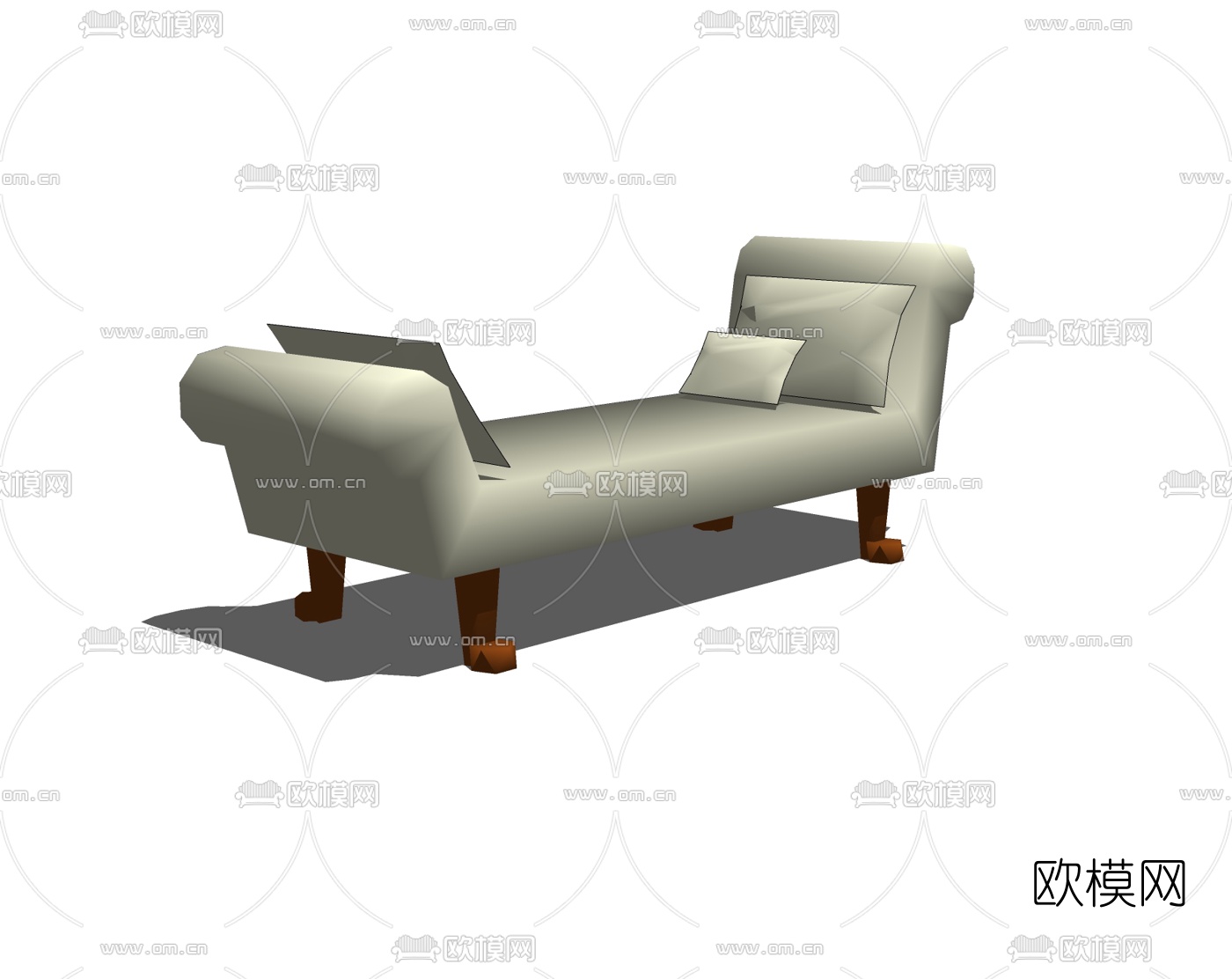 现代布艺脚踏免费su模型下载