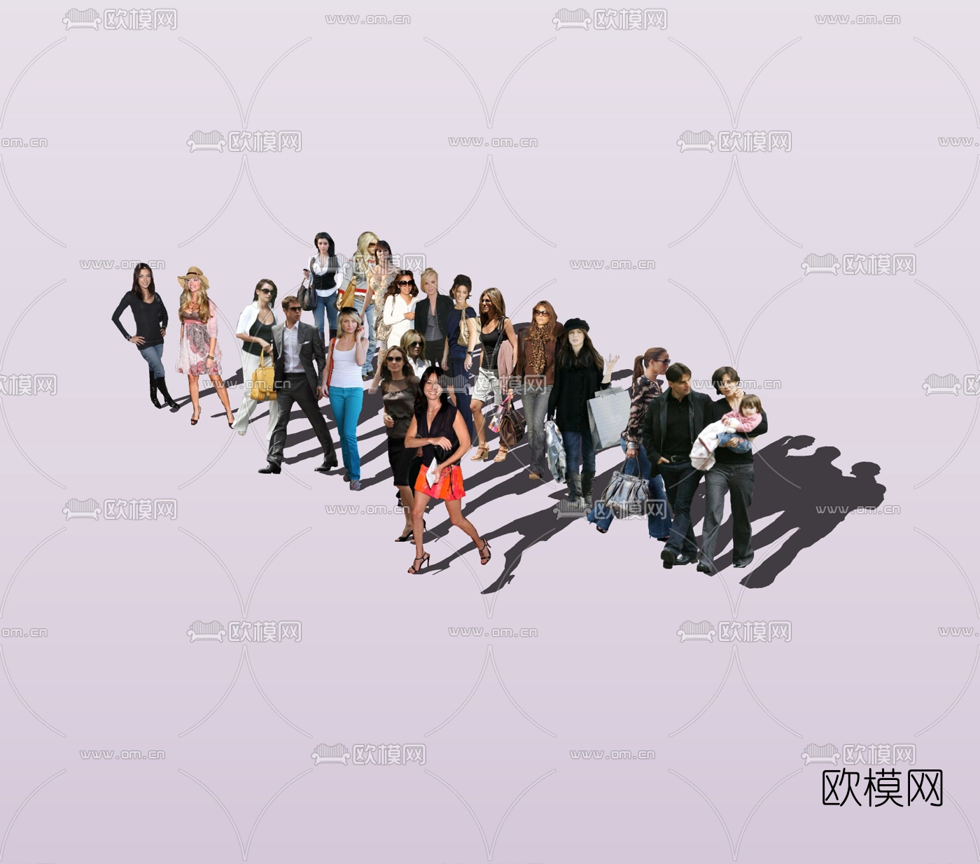 现代人物免费su模型下载