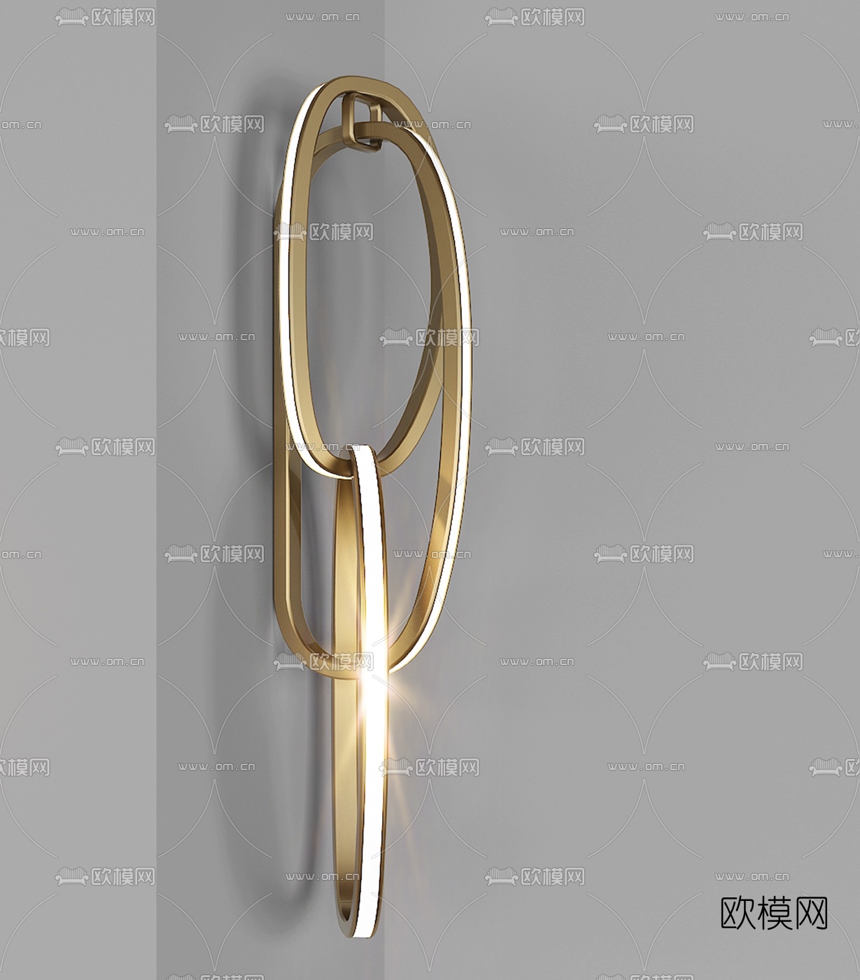 现代金属壁灯组合3d模型下载（渲染图5）