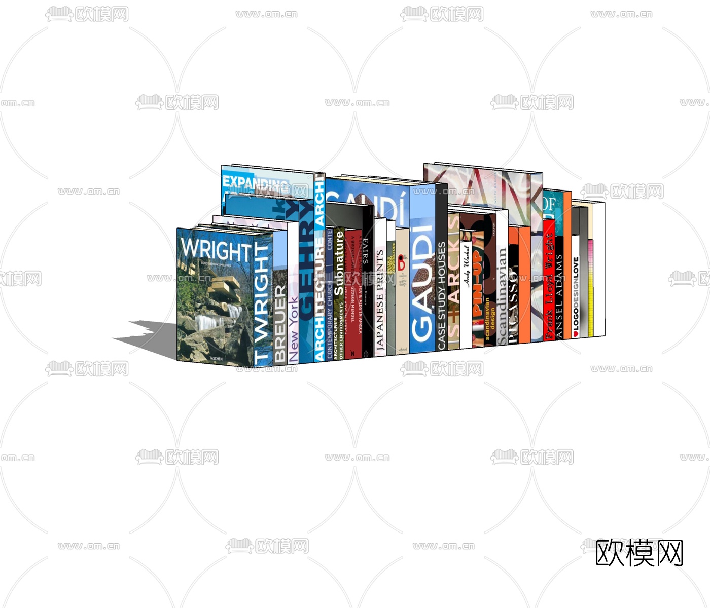 现代书籍免费su模型下载